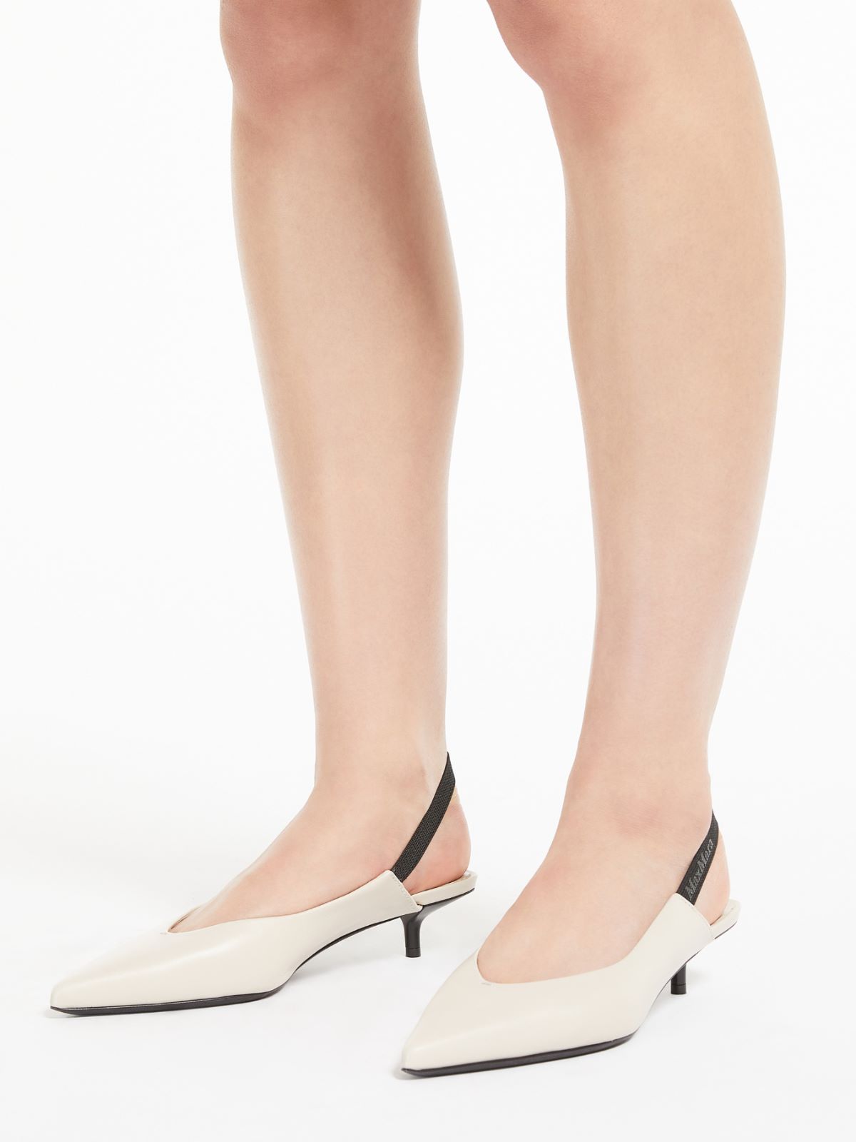 Leather slingbacks with branded ribbon detail + ICE - Max Mara