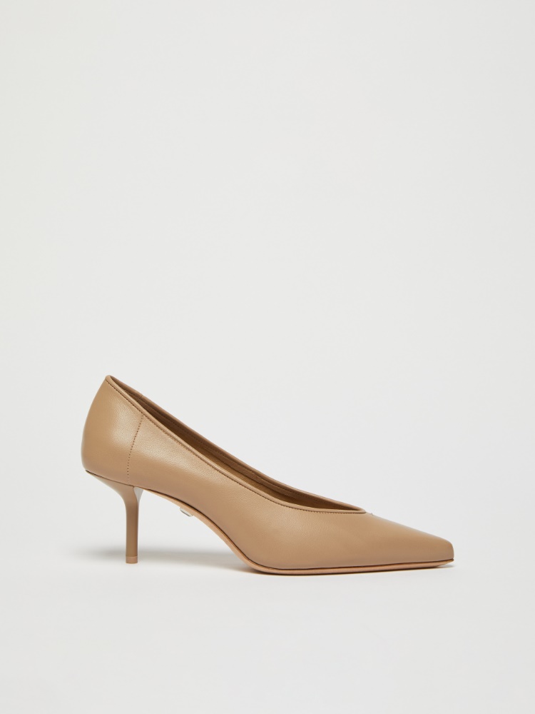 Pumps aus Nappaleder - HASELNUSS - Max Mara