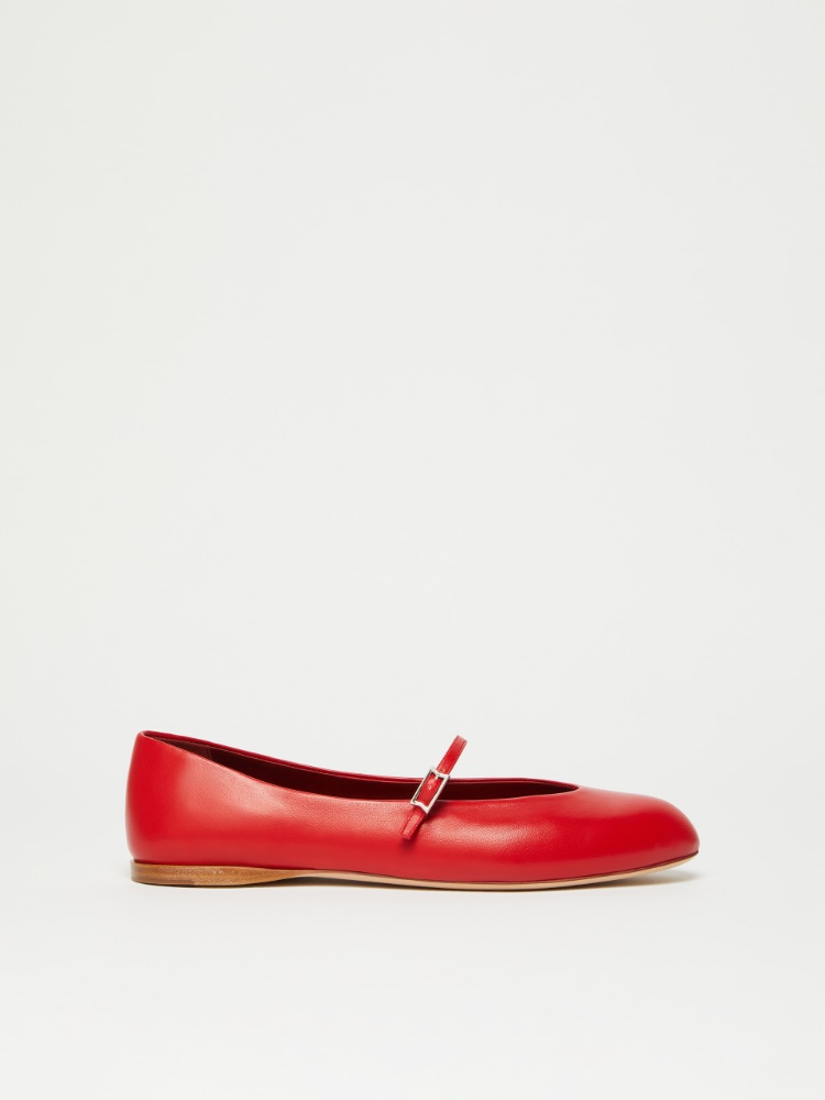 Nappa leather ballet flats - RED - Max Mara