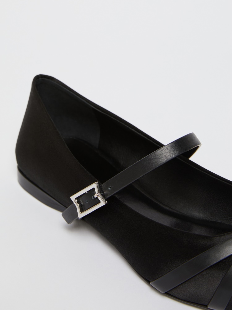 ☆MaxMara☆[サテンフラット] カーフ サテン バレエ シューズ 4521275206001-e-