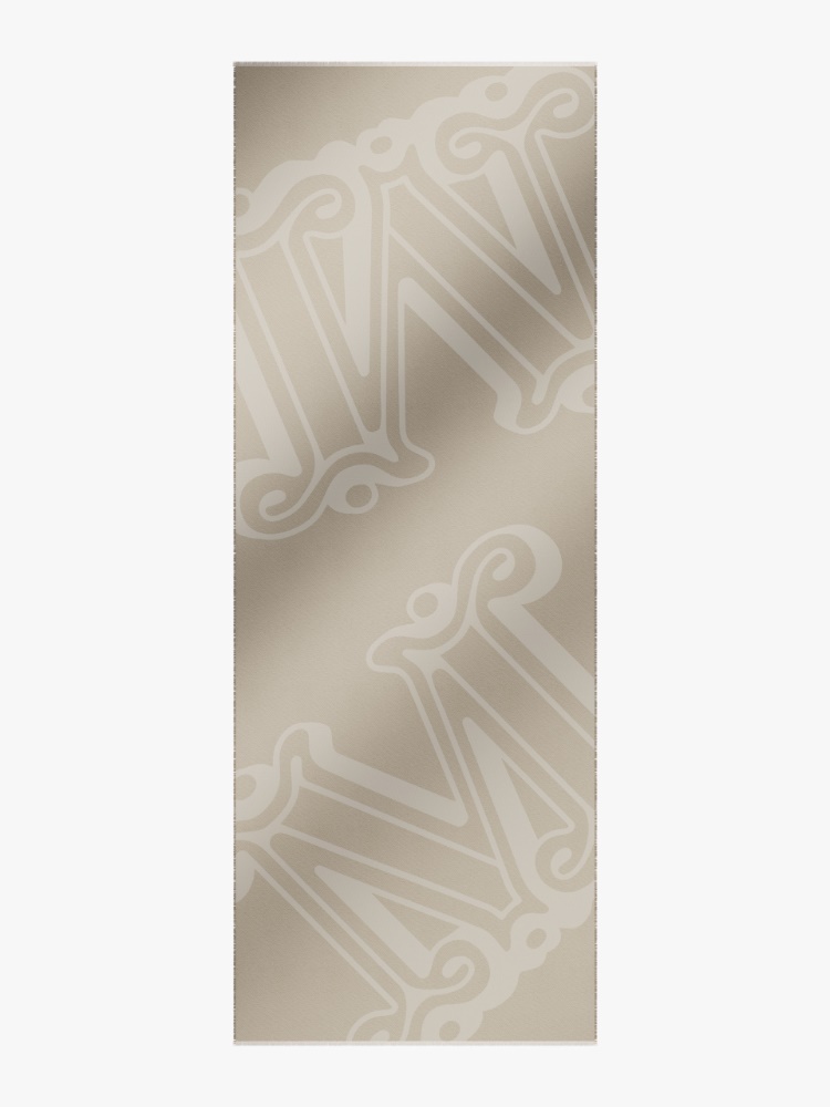 【新品】Max Mara　最高級白タグ　スカーフ　シルク100% 新品】Max Mara最高級白タグスカーフシルク100%