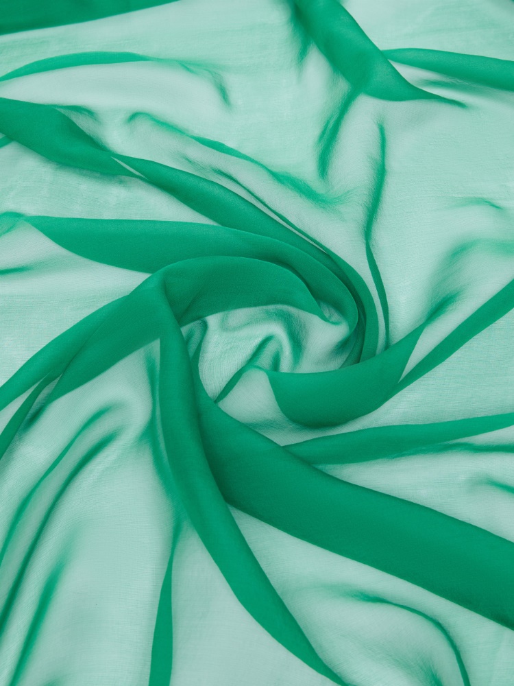 【送料&関税込】Max Mara Rivera Silk Chiffon Stole Silk chiffon stole, emerald |