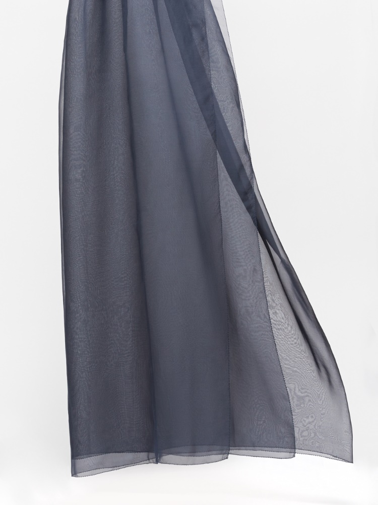 Silk chiffon stole - MIDNIGHTBLUE - Max Mara