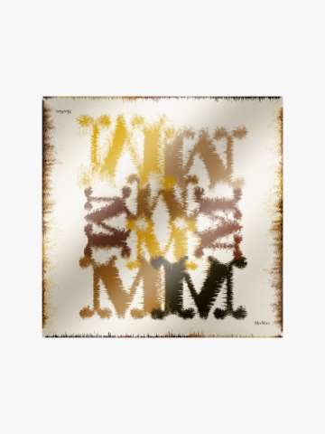 スカーフ Max Mara SS25 CARRE90W PRINTED FOULARD (2514541092600 009) Foulard scarf black | Max Mara