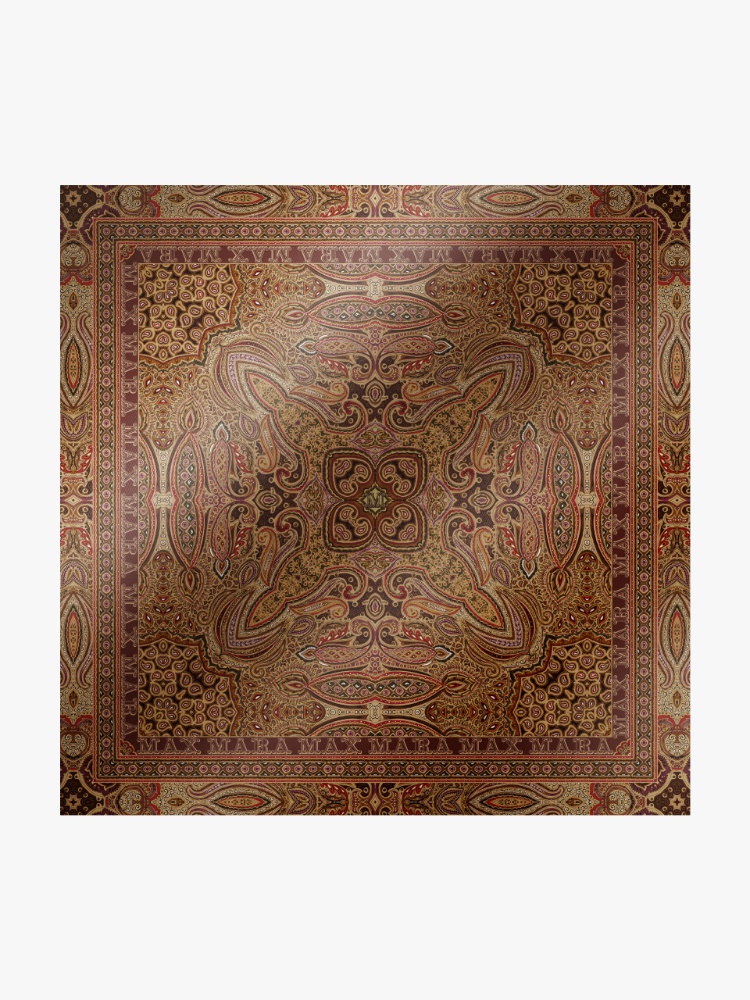 Printed silk shawl - RUST - Max Mara