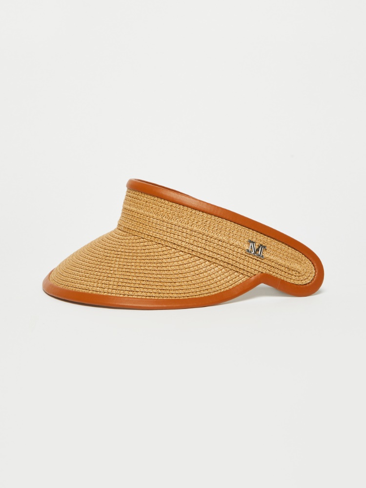 Raffia-look visor, tobacco | 