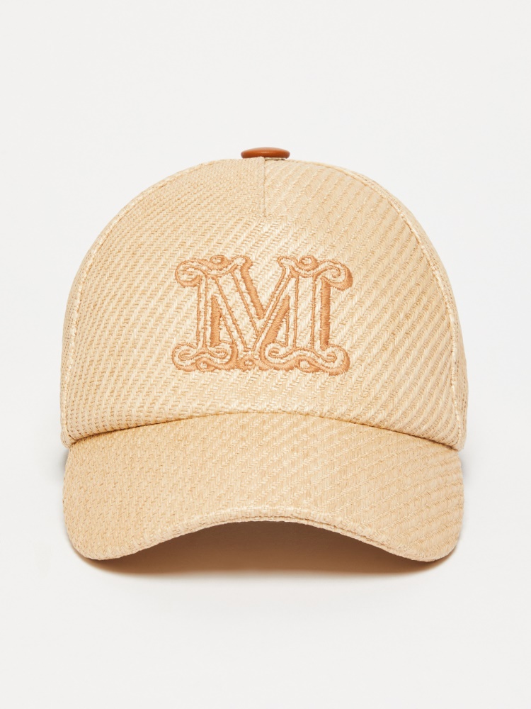 Raffia-look baseball cap - MUSTARD - Max Mara