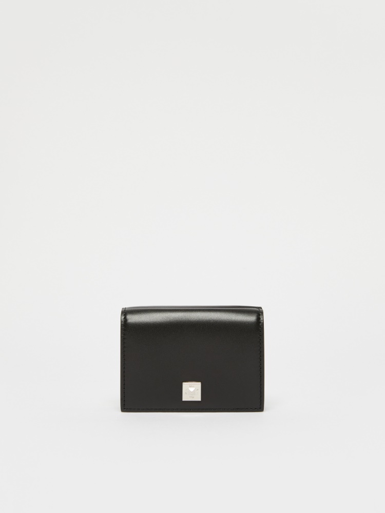 [コンパクトウォレット2] カーフ レザー ウォレット - BLACK - Max Mara
