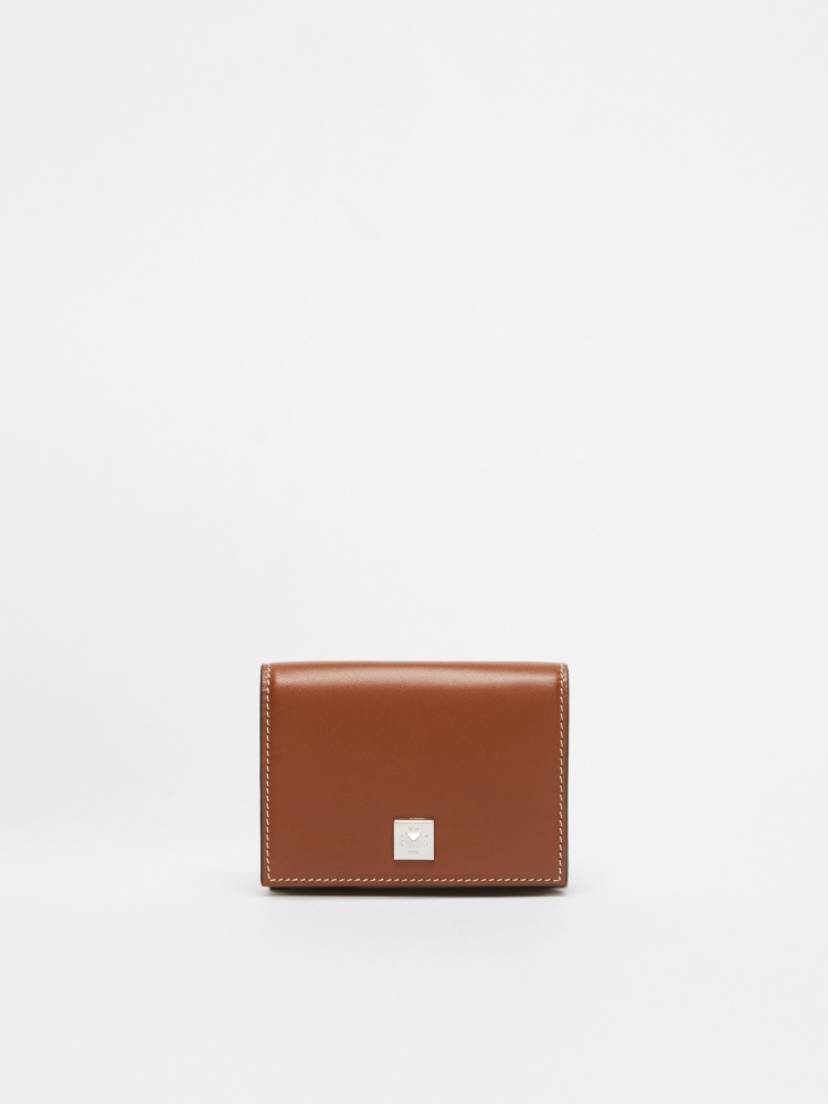 [コンパクトウォレット2] カーフ レザー ウォレット - AMBER BROWN - Max Mara