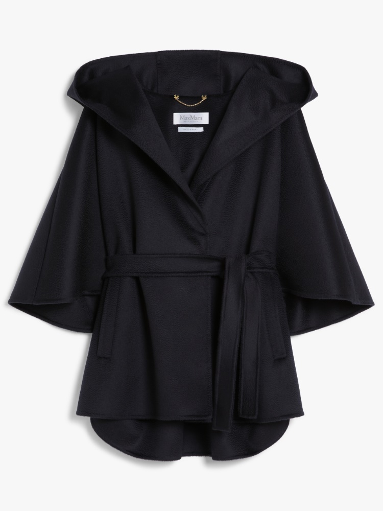 Cashmere robe-style cape, ultramarine | 