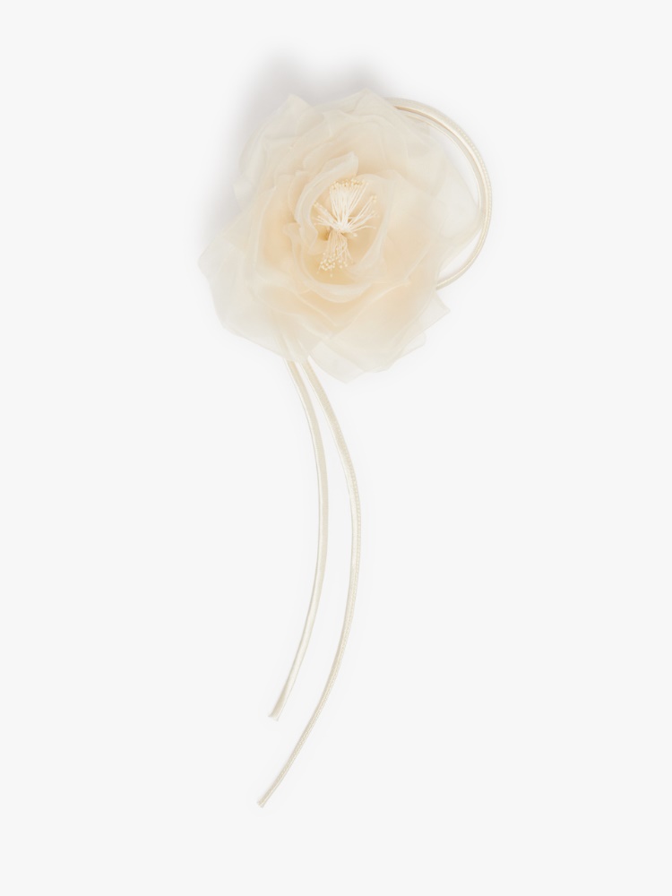 Blumenbrosche aus Seide - WEISS - Max Mara