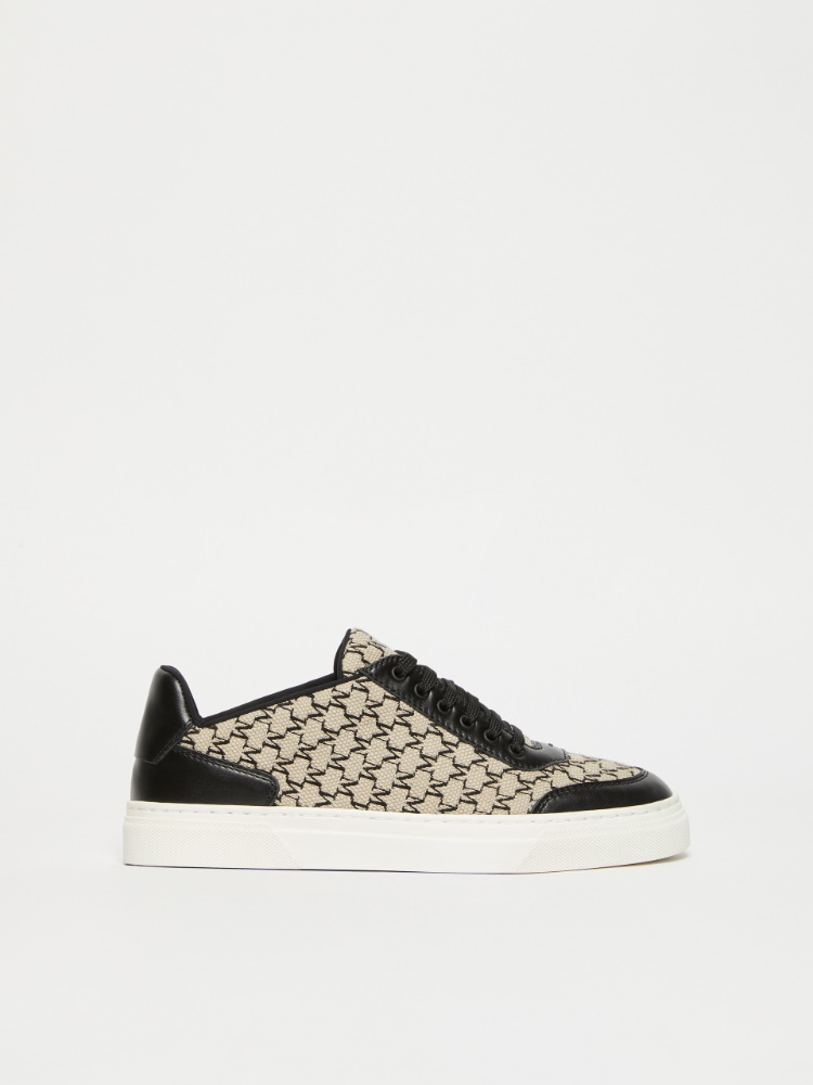 Sneakers mit Jacquard-Monogramm - SCHWARZ - Max Mara