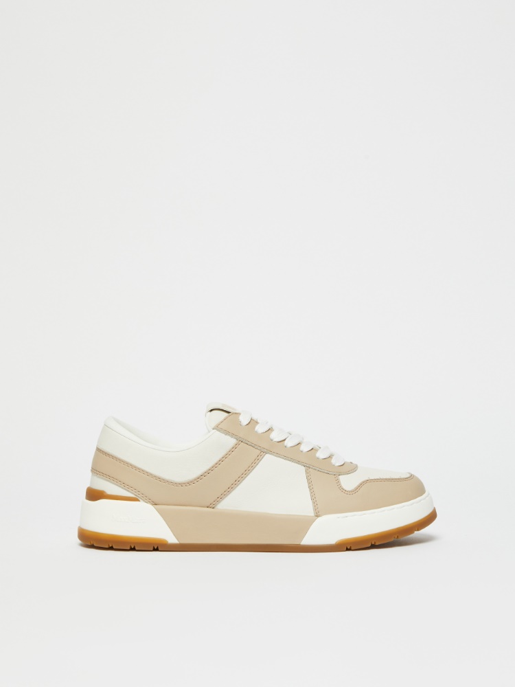 Low-Top-Sneaker aus Leder - WEISS - Max Mara