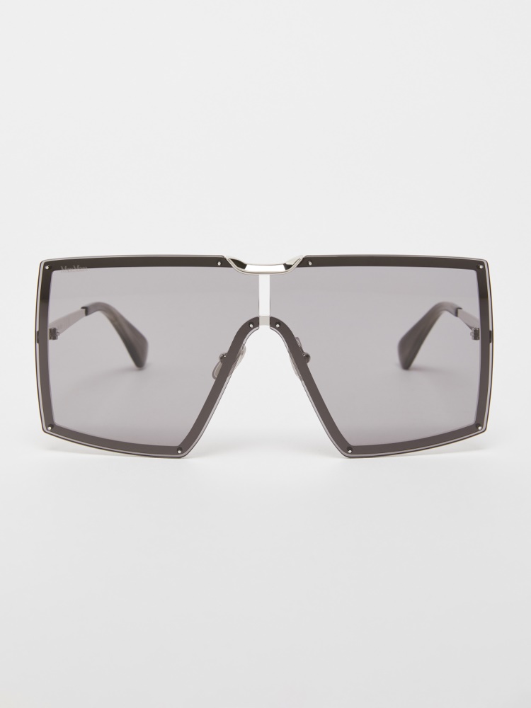 [ミラー] オーバーサイズ スクエア サングラス - MEDIUM GREY - Max Mara