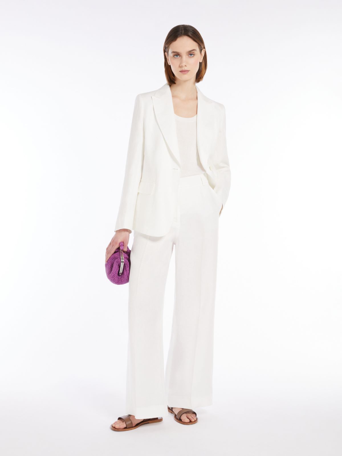 スーツ MAX MARA Women Suit Jackets 2421046122600004 White White blazer jacket | Max Mara