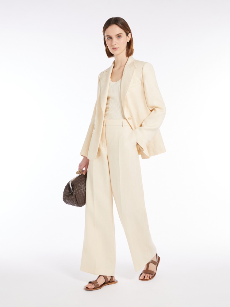 アウターその他 MAX MARA Woman Blazer Beige 2421046011600 007 Women's Wool and Cotton Jackets and Blazers | Max Mara