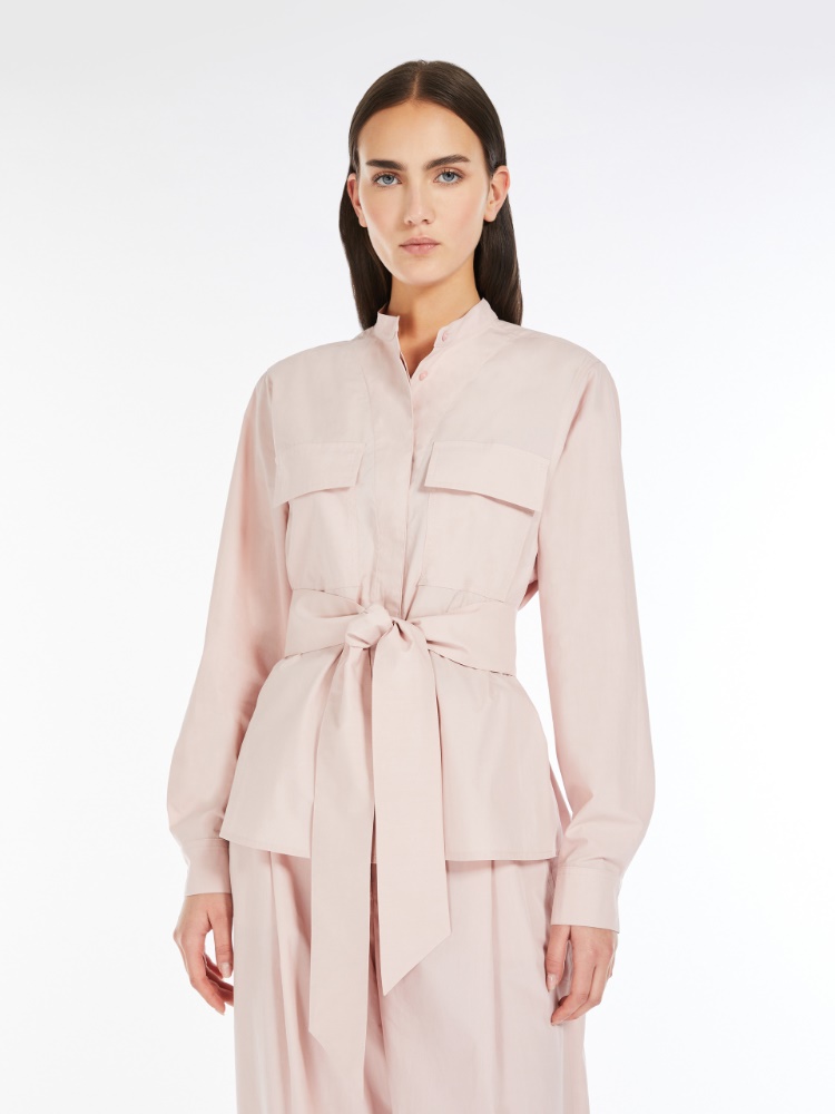 DT★Max Mara★elmo コットンブレンドジャケット Cotton poplin jacket, pink | 