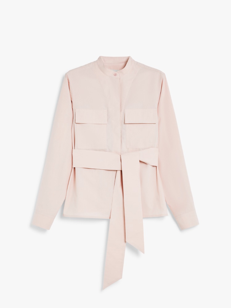 DT★Max Mara★elmo コットンブレンドジャケット Cotton poplin jacket, pink | 