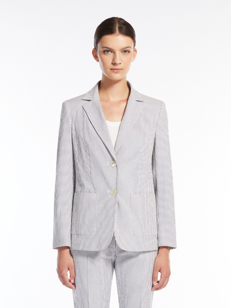 VIP【関税込み・送料無料】希少 MaxMara Blue Pinstriped Blazer DOUBLE BREASTED BLAZER for Women - Max Mara | Biffi