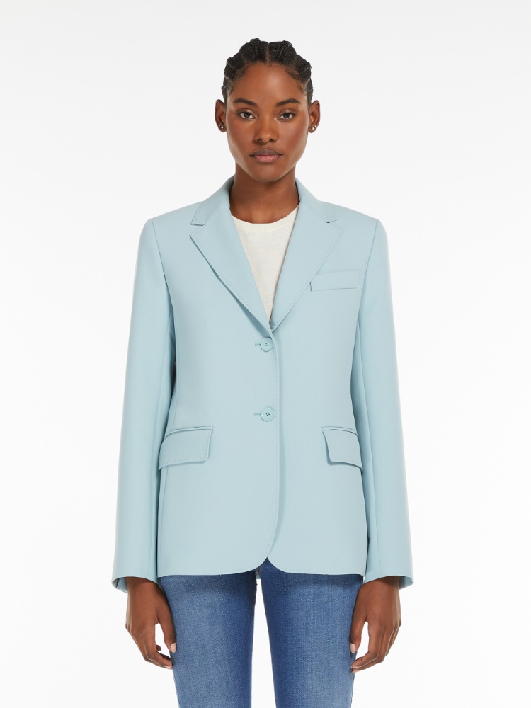 【送料&関税込】Uva Single-breasted Blazer Weekend Max Mara Single-breasted blazer in stretch viscose-blend canvas, navy