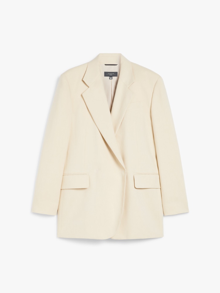 アウターその他 MAX MARA Woman Blazer Ivory 2516041022600 002 WEEKEND MAX MARA: Blazer woman Max Mara - Ivory | Weekend