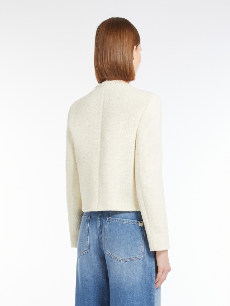 ジャケット Max Mara SS25 Max Mara Jackets White (2511041024600 010) Wool-blend jacket, ecru |
