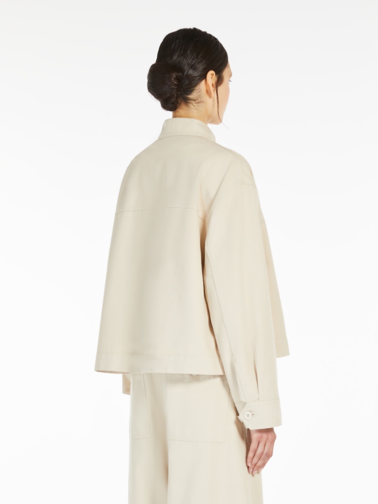 ☆MaxMara Studio☆コットンギャバジンジャケット Cotton gabardine jacket, beige | 