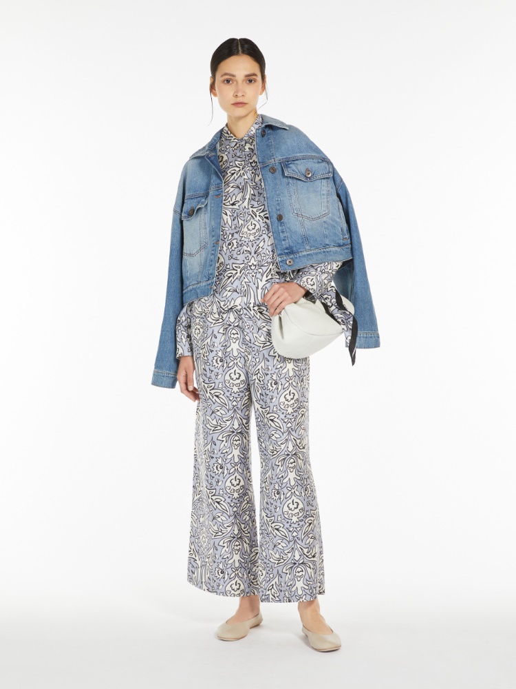 Cropped denim jacket - NAVY - Max Mara - 2