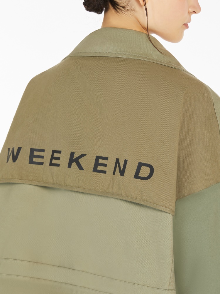 ●WEEKEND MAXMARA ロゴプリント コットンジャケット●BASTIA● 5081105106002-f-