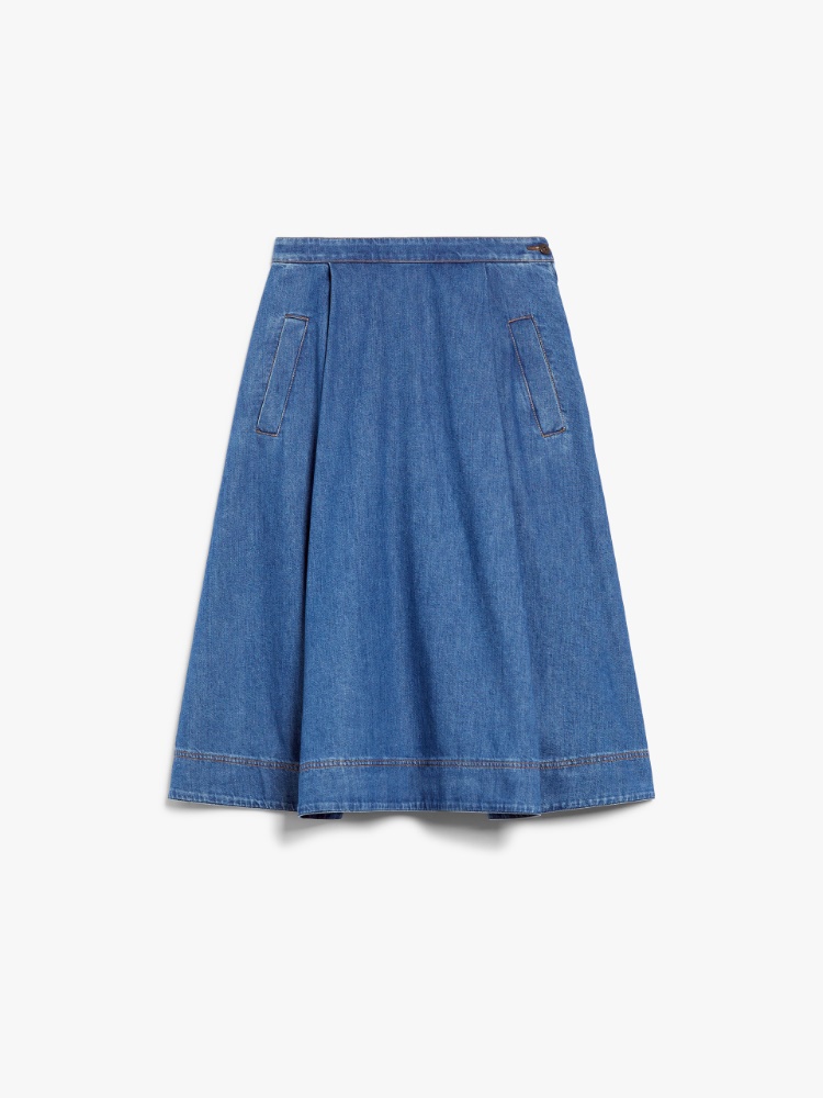 WEEKEND MAX MARA◆コットン デニム スカート/ DRY ドライ] コットン デニム スカート, navy | 