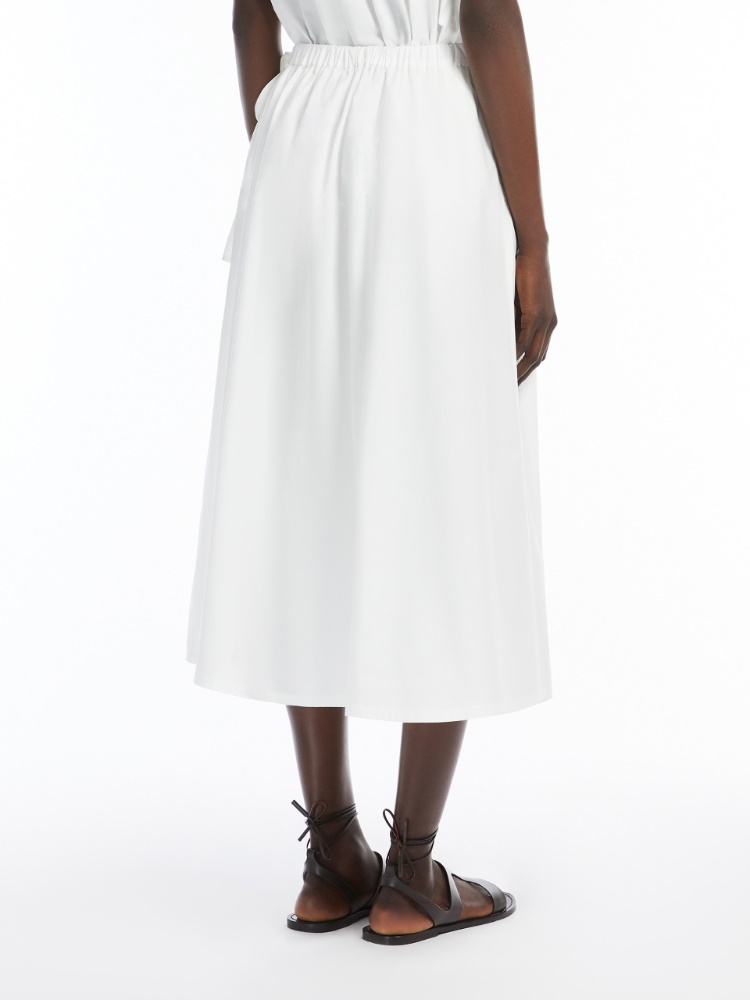 スカート MAX MARA WHITE COTTON ALCADE SKIRT Max Mara Alcade Maxi Skirt | White | FARFETCH
