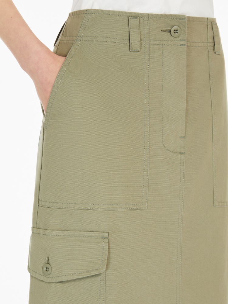 【MAX MARA】ランウェイ ALCADE1234 コットン ロング スカート ジェッソ] コットン デニム ロング スカート, navy | 