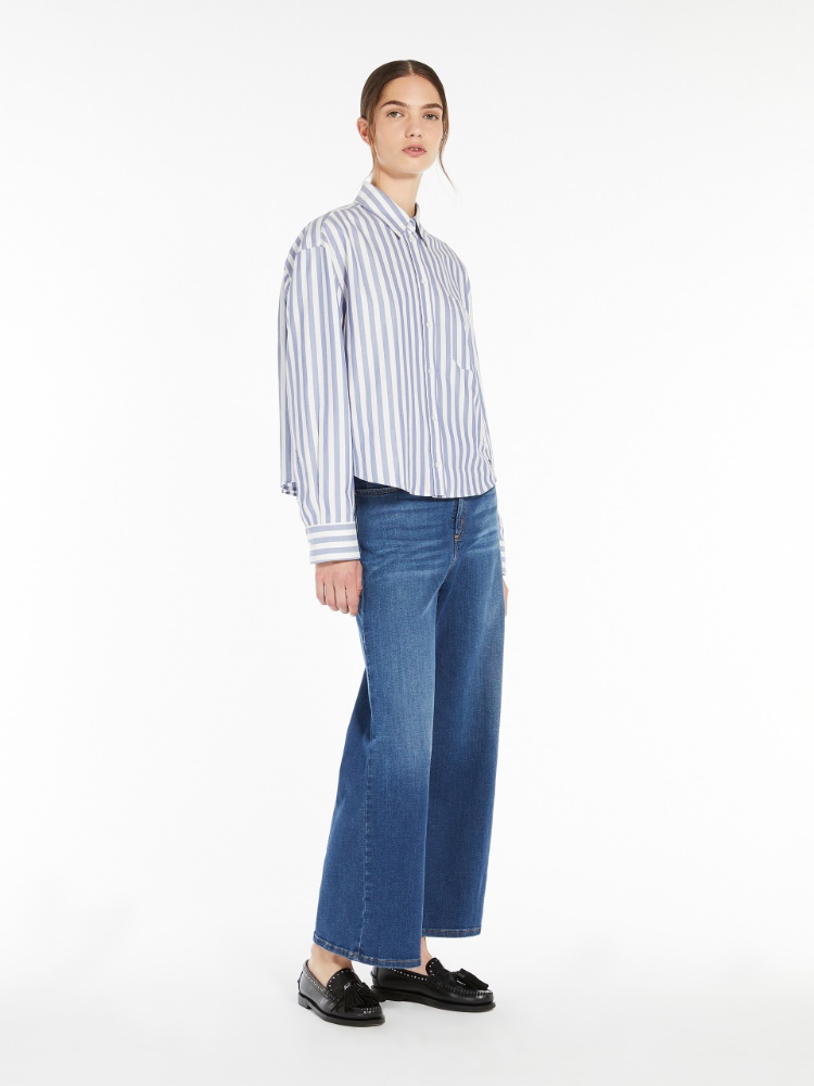 Striped cotton Oxford shirt - NAVY - Max Mara