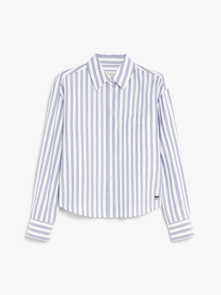 Striped cotton Oxford shirt - NAVY - Max Mara