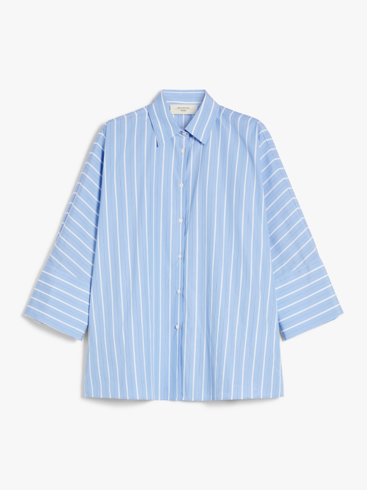 Cotton poplin shirt, light blue | 