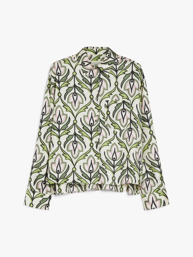 Tシャツ・カットソー Weekend Max Mara ENFASI - Silk twill shirt Silk twill shirt, green | 
