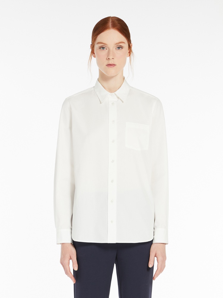 Tシャツ・カットソー MAX MARA Women Tops PENTOLACO 001 WHITE Short sleeve T-shirt, optical white | 