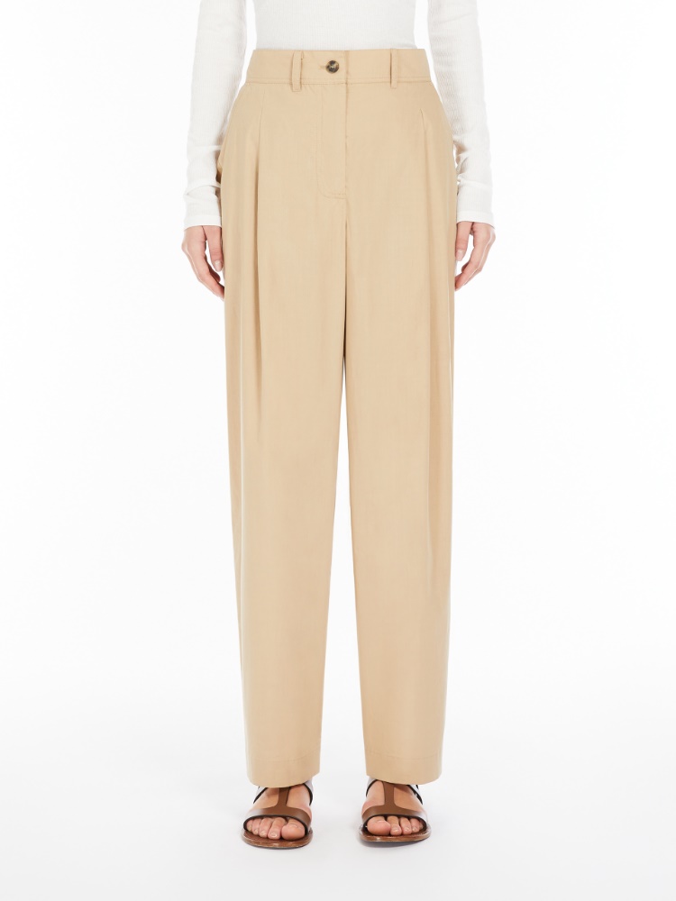 パンツ MAX MARA Woman Pants Beige 2511131081600 007 Women's S Max Mara Umanita stretch cotton blend pants