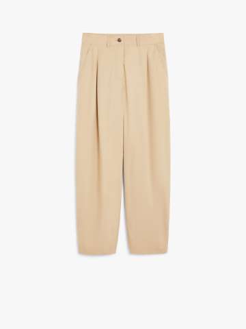 パンツ S MAX MARA POPLIN DRAWSTRING TROUSERS Poplin drawstring trousers, black | 