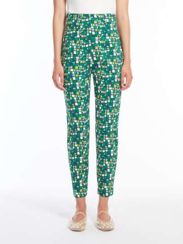 DT★Max Mara★green ピュアコットン レースパンツ Green trousers | Max Mara