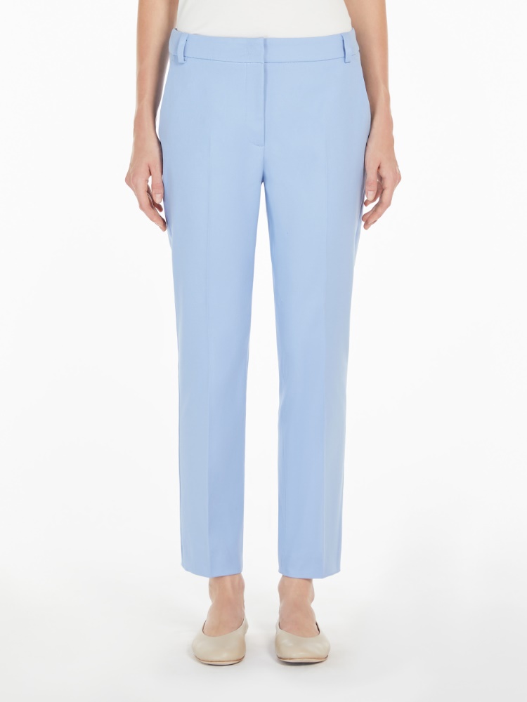 パンツ MAX MARA STUDIO Woman Pants Blue 2526246013600 005 Max Mara Leisure Grembo women's pants in viscose blend