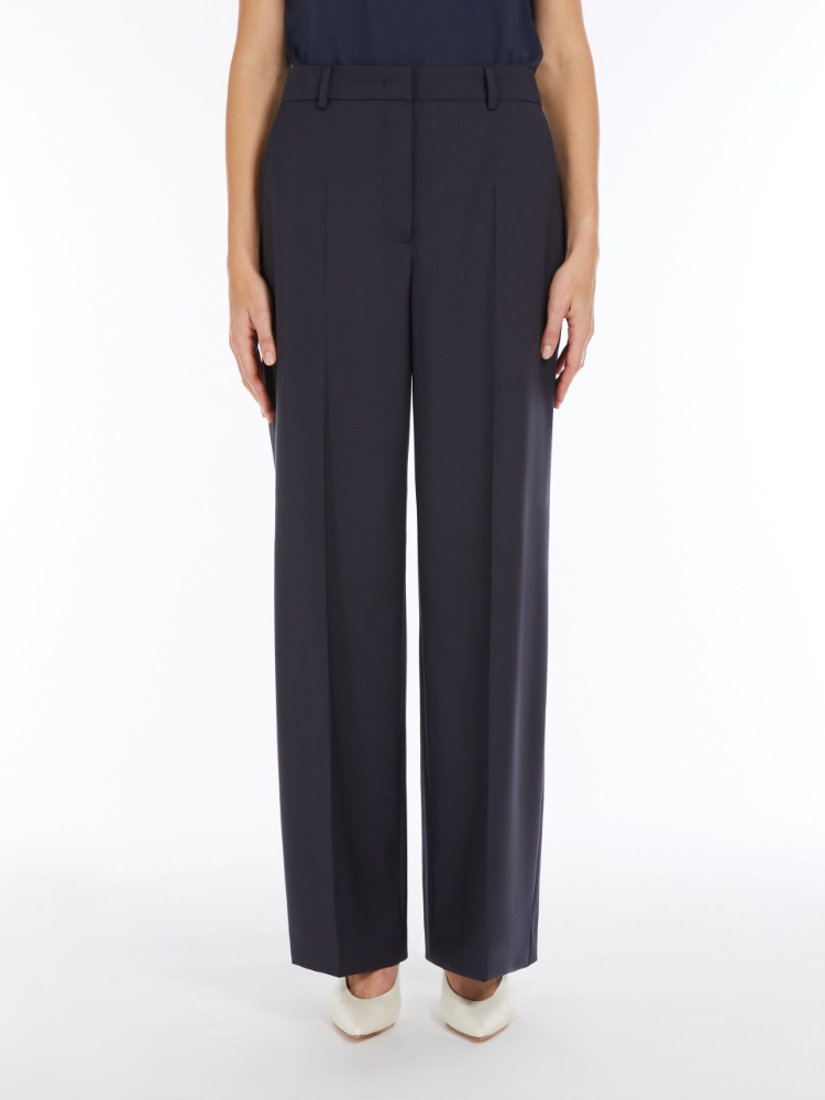 ★Max Mara★Sesamo ピュアウールキャンバスパンツ 5131045106001-b-