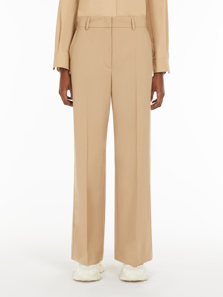 パンツ MAX MARA FELICE STRETCH WOOL DARTED PANTS Max Mara Felice Stretch Cotton Crop Pants | Nordstrom