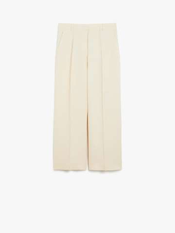 ボトムスその他 Max Mara Wide beige trousers in linen canvas Trousers Linen Woman | Max Mara
