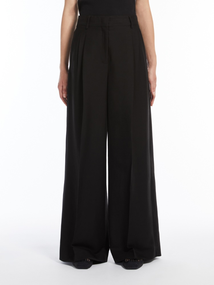 Max Mara ウールキャンバスパラッツォパンツ MAXMARA WEEKEND LINE MAX MARA ウィークエンド マックスマーラ
