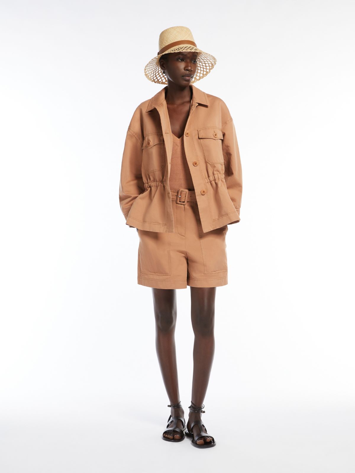 Cotton and linen Bermuda shorts + DESERT - Max Mara