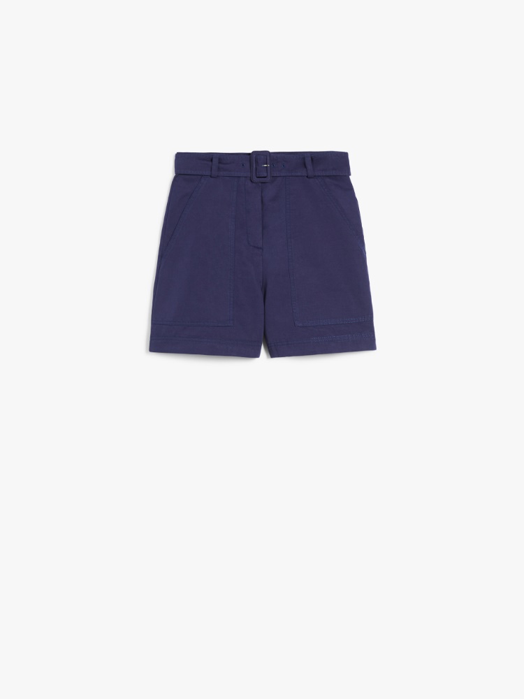 チリーノ] コットン リネン バミューダ パンツ, navy | 
