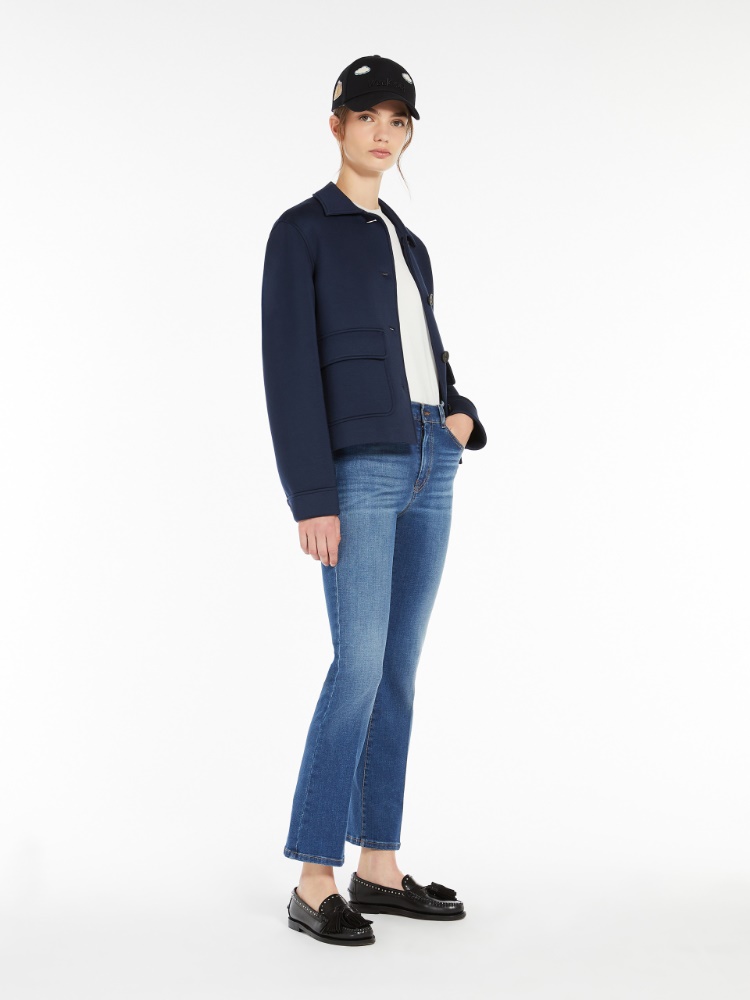 Stretch denim cropped jeans - NAVY - Max Mara - 2