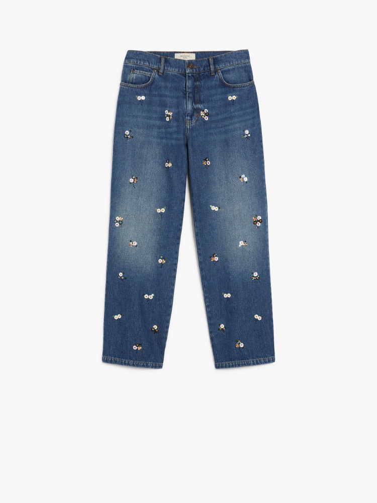 Sequinned denim jeans, navy | 
