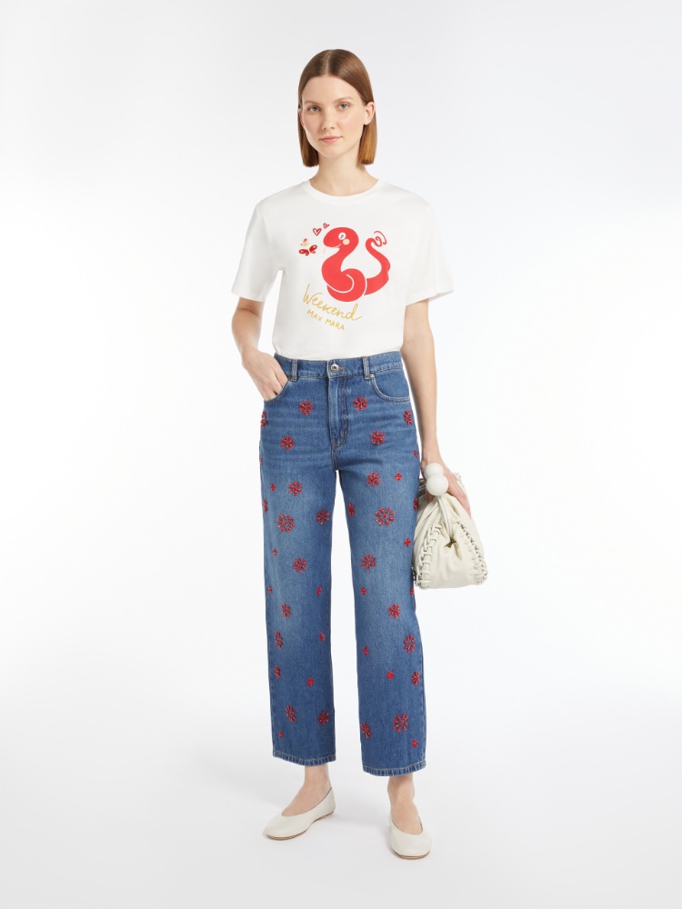 Sequinned denim jeans - NAVY - Max Mara - 2